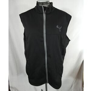 PUMA Golf Large PWR Warm Black Full Zipper Closure Pockets Outdoor Athliesure